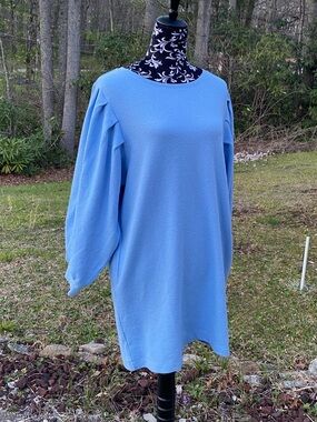 Scoop Women's Long Sleeve Crepe Midi Dress With Puff Sleeves Size Small (4-6)